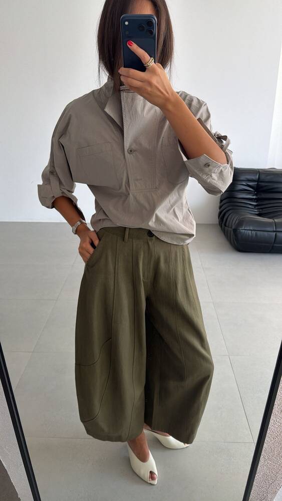 Pleated Balloon Trousers