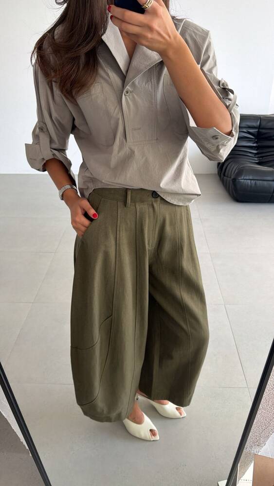 Pleated Balloon Trousers
