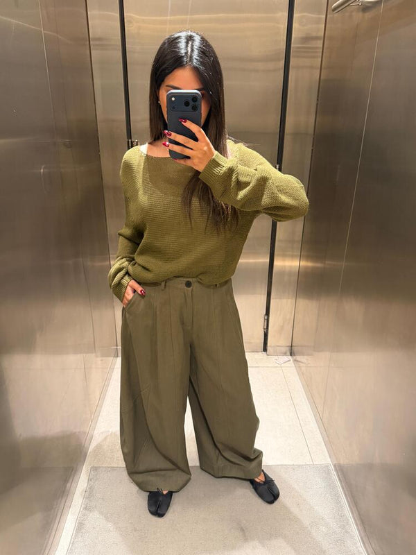 Pleated Balloon Trousers