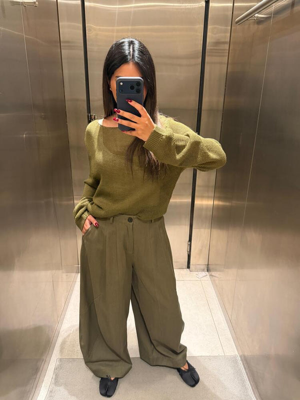 Pleated Balloon Trousers