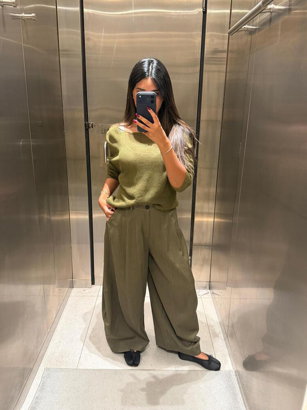 Pleated Balloon Trousers