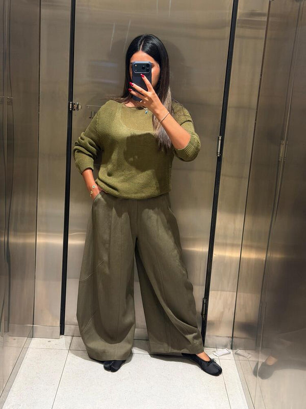 Pleated Balloon Trousers
