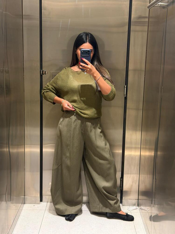Pleated Balloon Trousers