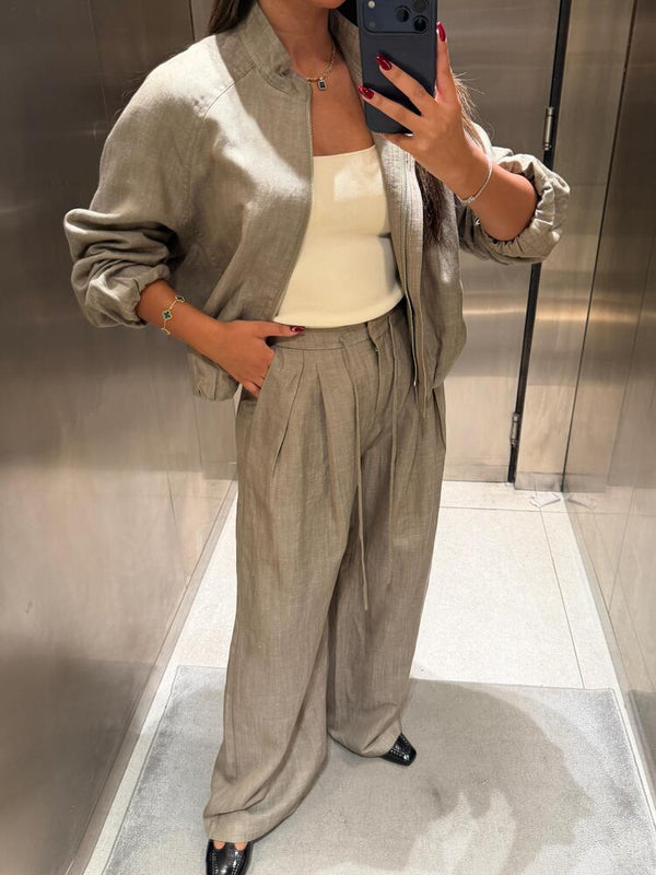Pocket Denim Jacket + Pants Set