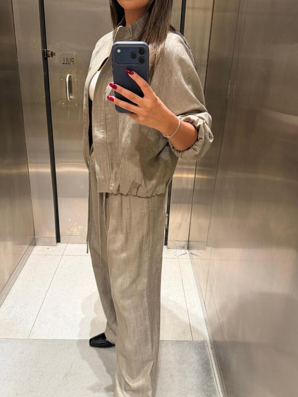 Pocket Denim Jacket + Pants Set