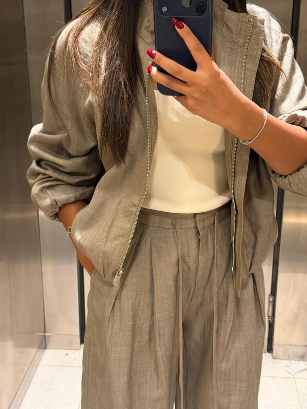 Pocket Denim Jacket + Pants Set