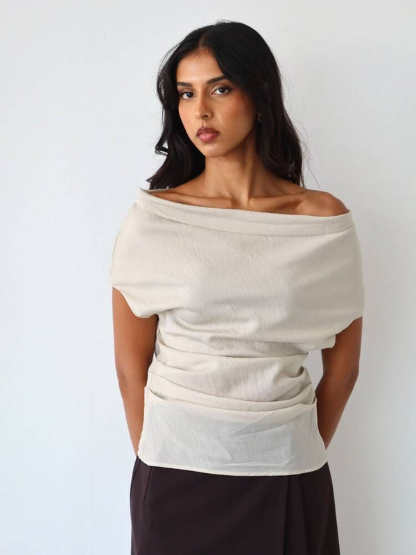 Draped Sleeveless Top
