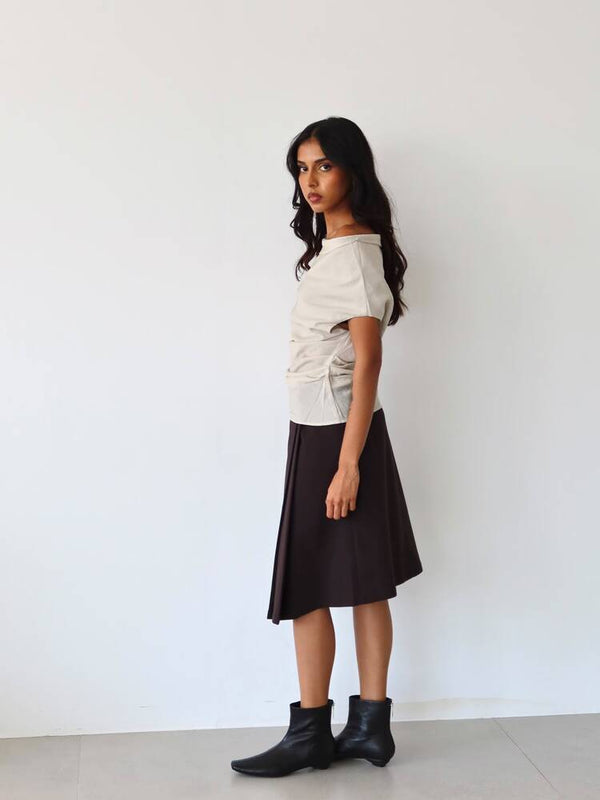 Draped Sleeveless Top