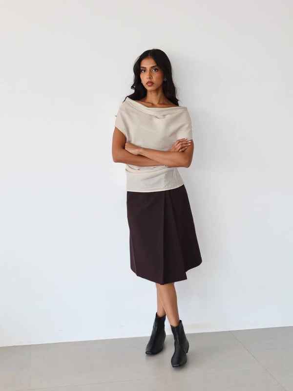 Draped Sleeveless Top