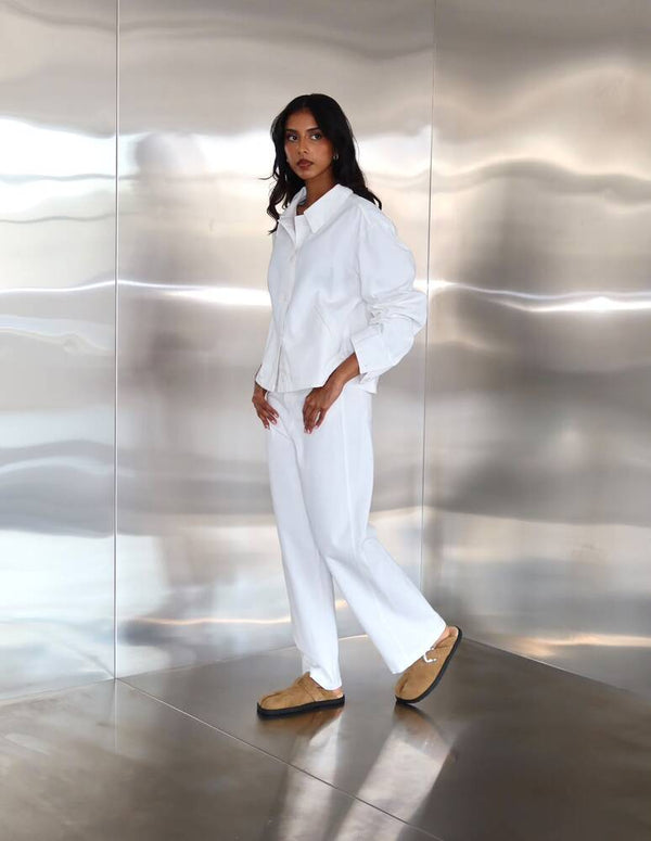 Cropped Jacket Pants Set