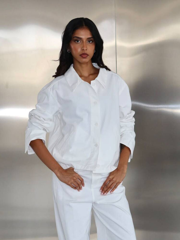 Cropped Jacket Pants Set