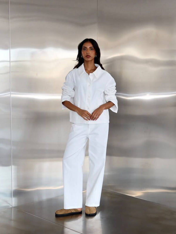 Cropped Jacket Pants Set