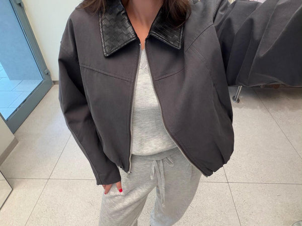 Woven Collar Jacket