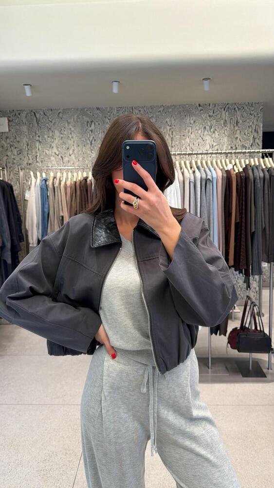 Woven Collar Jacket