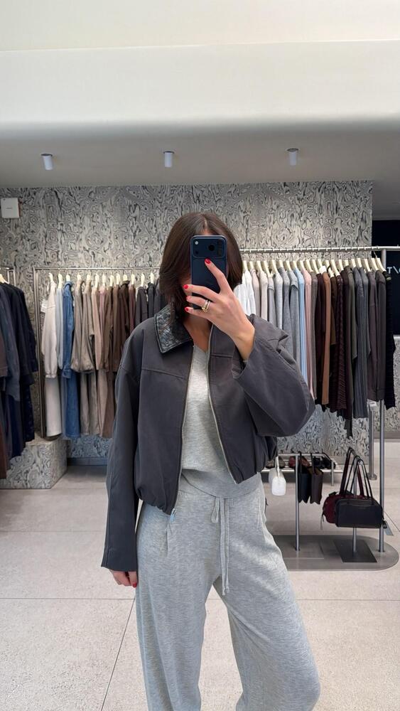 Woven Collar Jacket