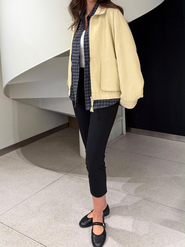 Leather Bomber Jacket