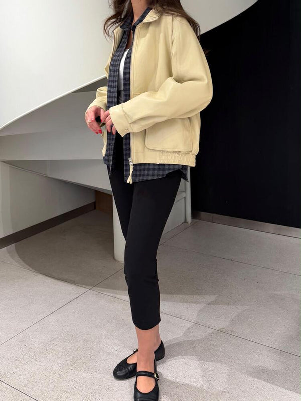 Leather Bomber Jacket