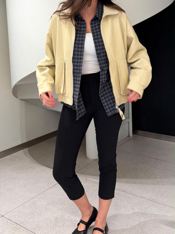 Leather Bomber Jacket