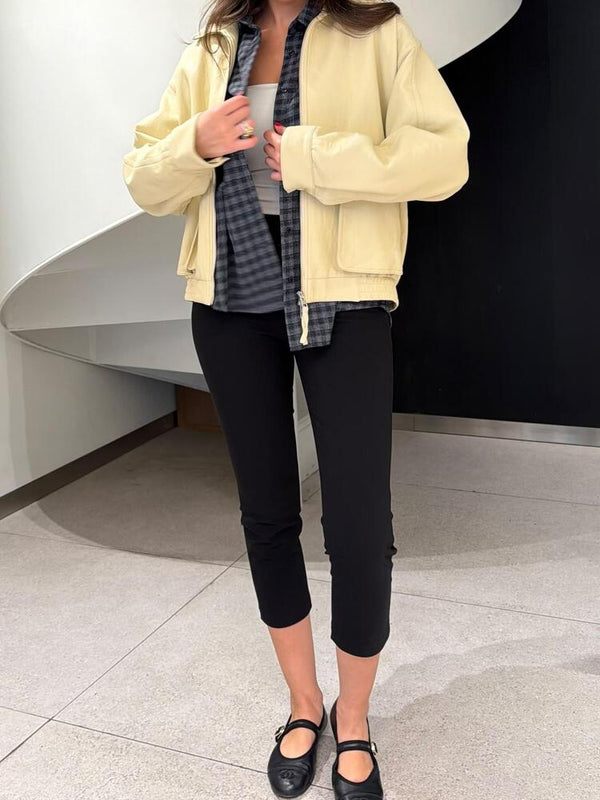 Leather Bomber Jacket