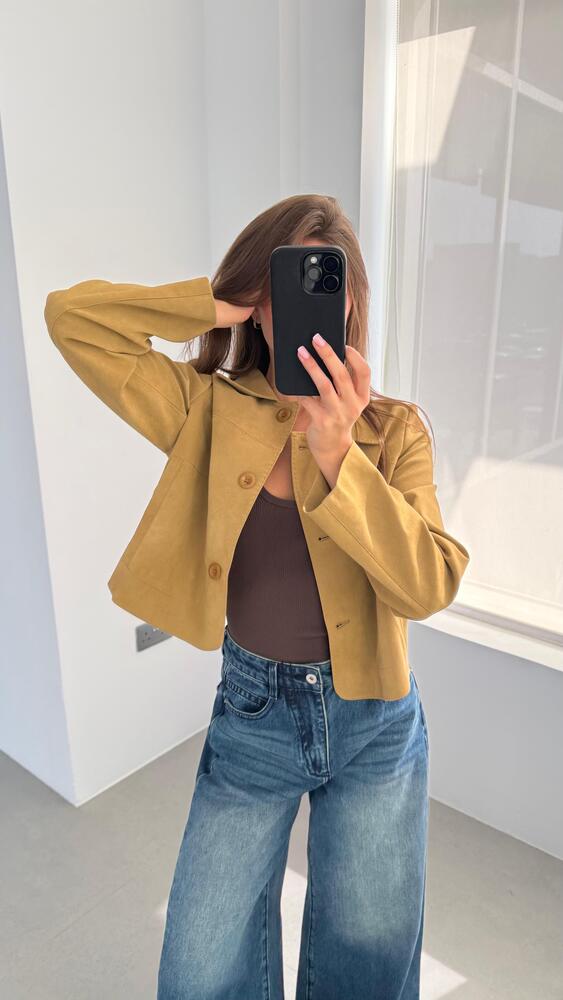Cropped Suede Jacket