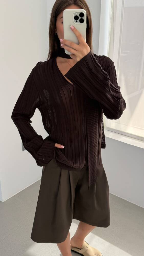 V-Neck Style Tie Top