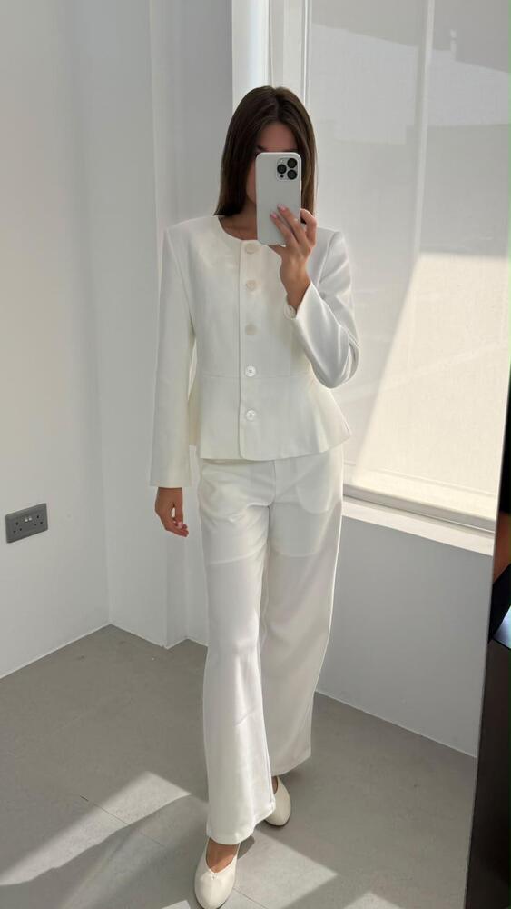 Peplum Blazer Pants Set