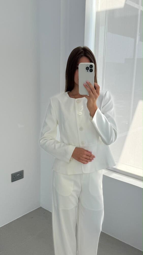 Peplum Blazer Pants Set