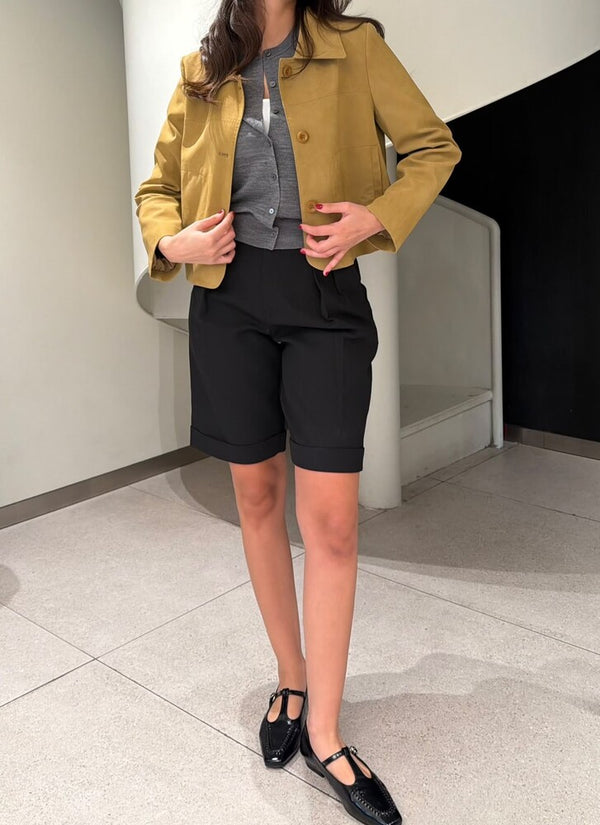 Cropped Suede Jacket