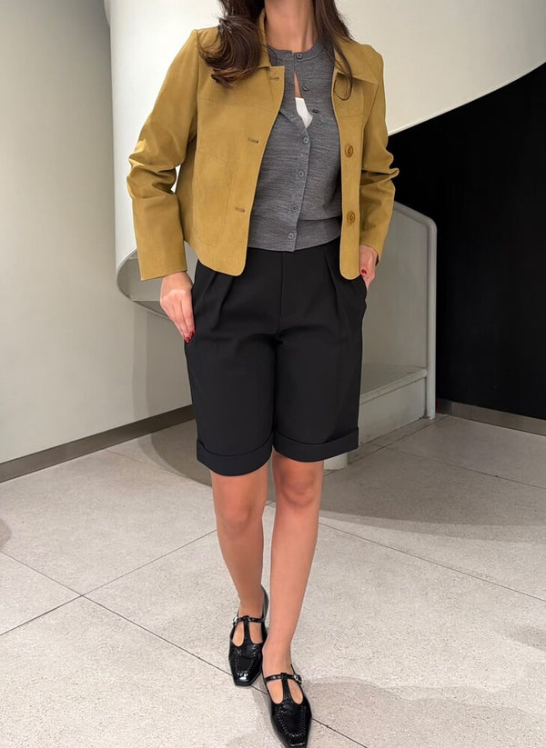Cropped Suede Jacket
