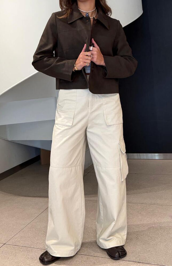 Cropped Suede Jacket