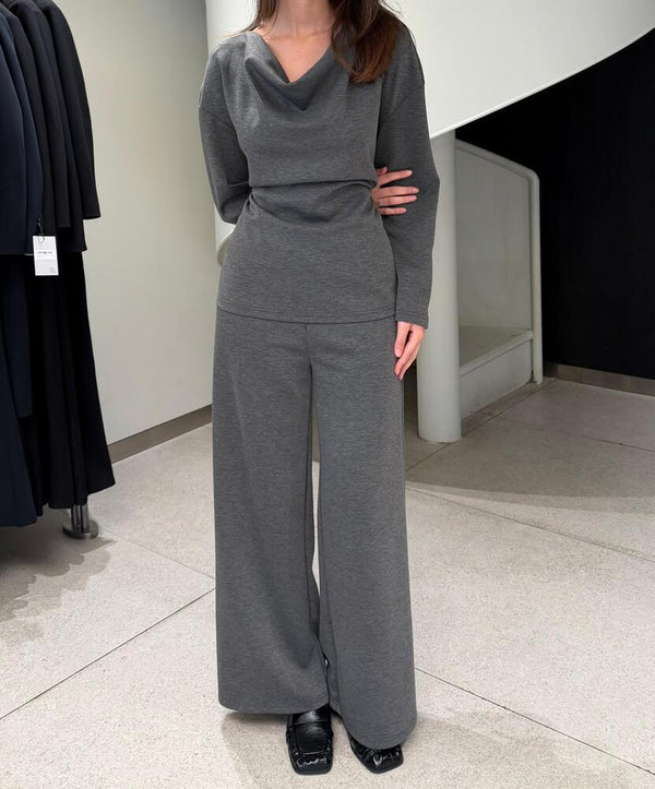 Draped Neck Wide Leg Set