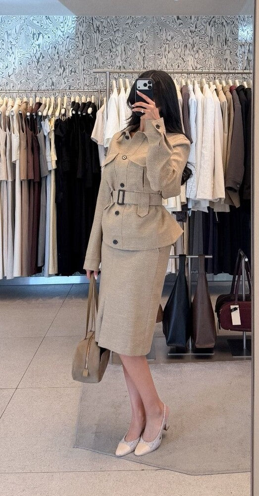 Structured Jacket + Skirt Set