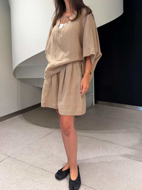 2 Piece Linen Shorts Set