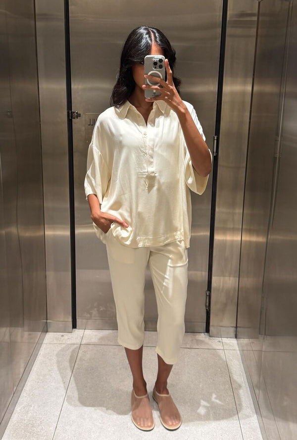 Collared Top + Pants Set