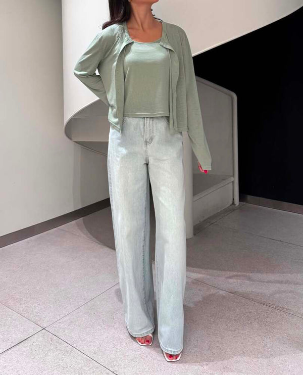 High Waist Belted Jeans