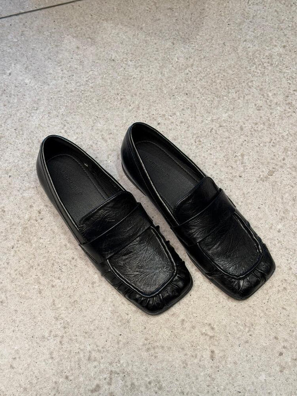 Glossed-Leather Loafers