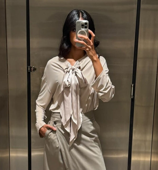 V-neck Front Tie Top