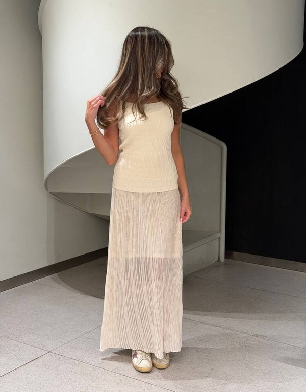 Thin Straps Top Skirt Set