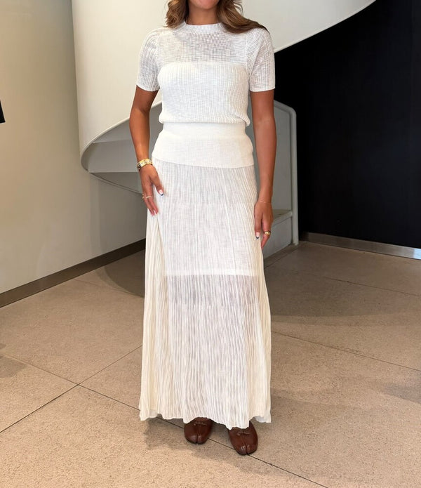 Fine Vertical Skirt Set