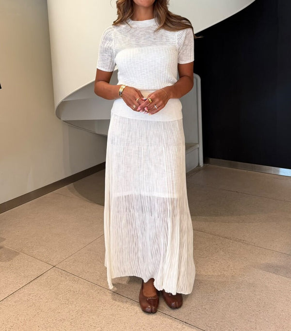 Fine Vertical Skirt Set
