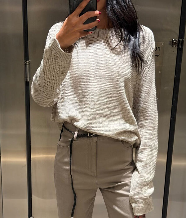 Knitted Boatneck Sweater