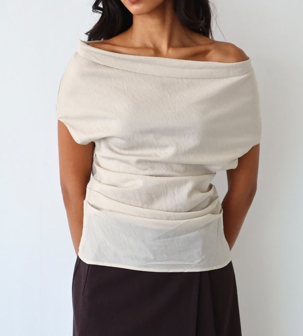 Draped Sleeveless Top