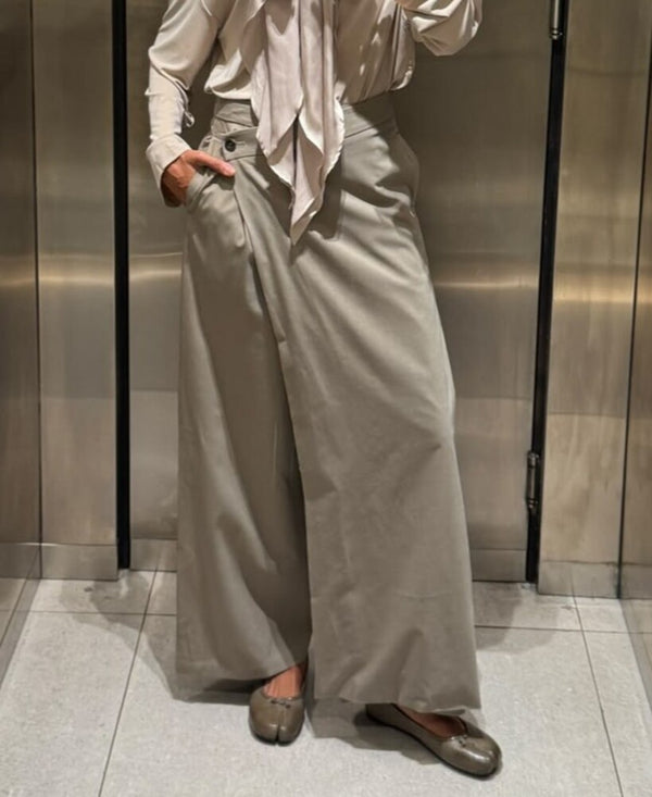 Wrap Side Button Pants